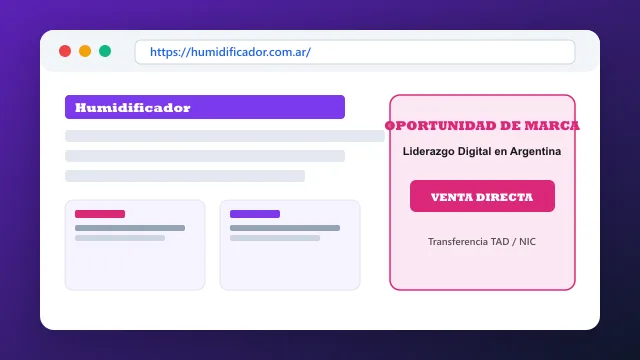 Modelo de aplicación comercial y proyectos digitales para humidificador.com.ar